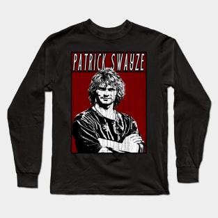 Vintage Retro Patrick Swayze Long Sleeve T-Shirt